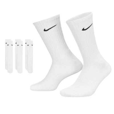 Nike cushion crew 3-pairs socks, White / Black, medium