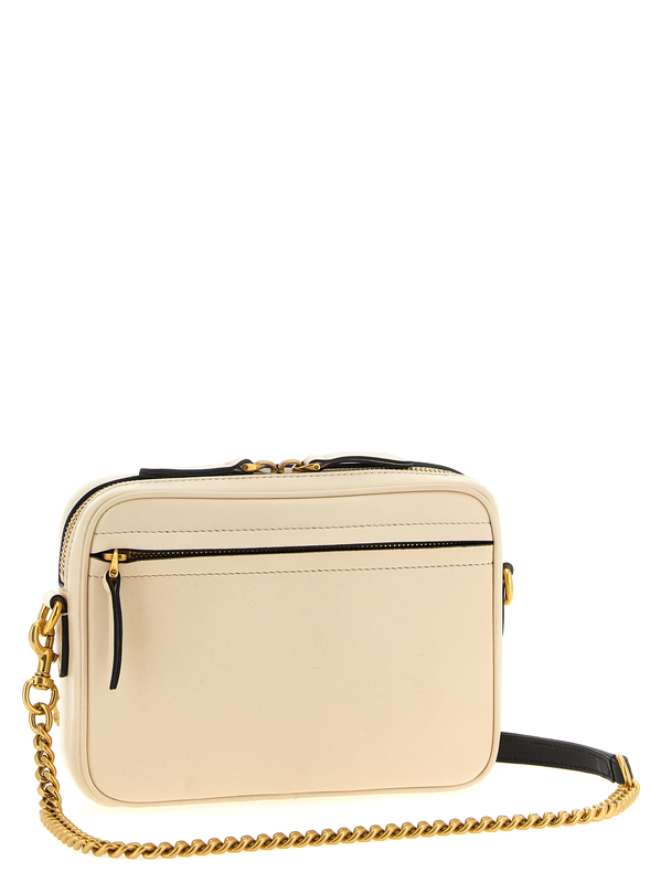 Bicolor lamb leather crossbody bag-null