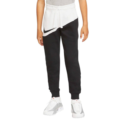 Boys sportswear french terry swoosh pant, Black / White, medium