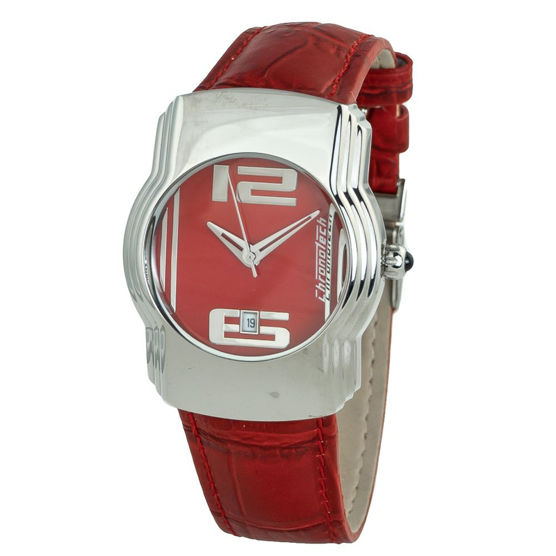 Multicolor leather dress watch-null