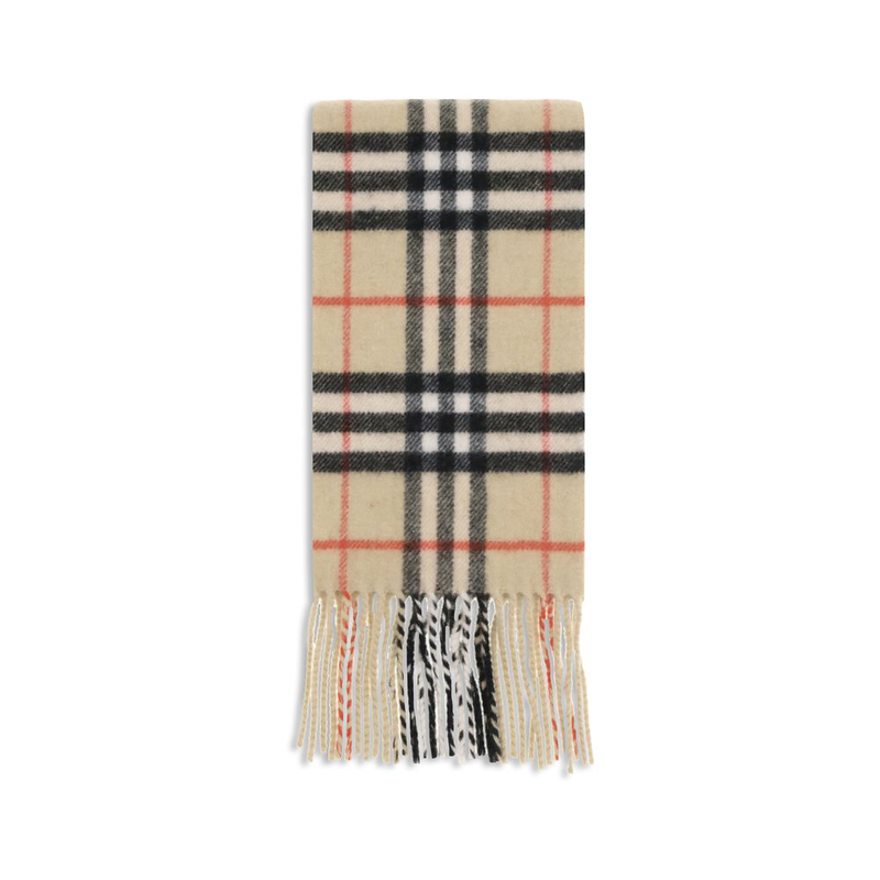 Beige cashmere scarf-null