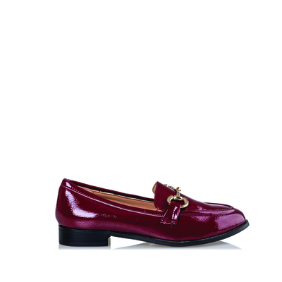 Miss nv shiny loafers - bordeaux, Bordeaux, medium