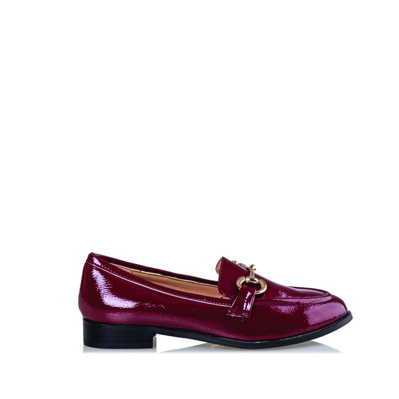Miss nv shiny loafers - bordeaux-null