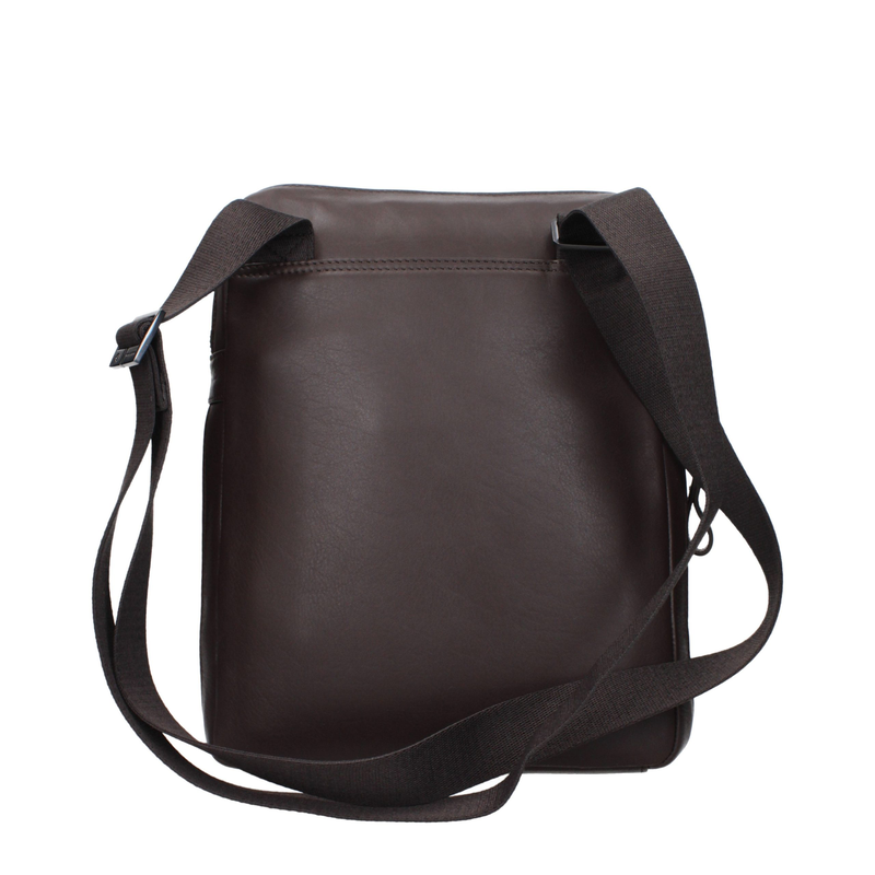 Brown leather crossbody bag-null