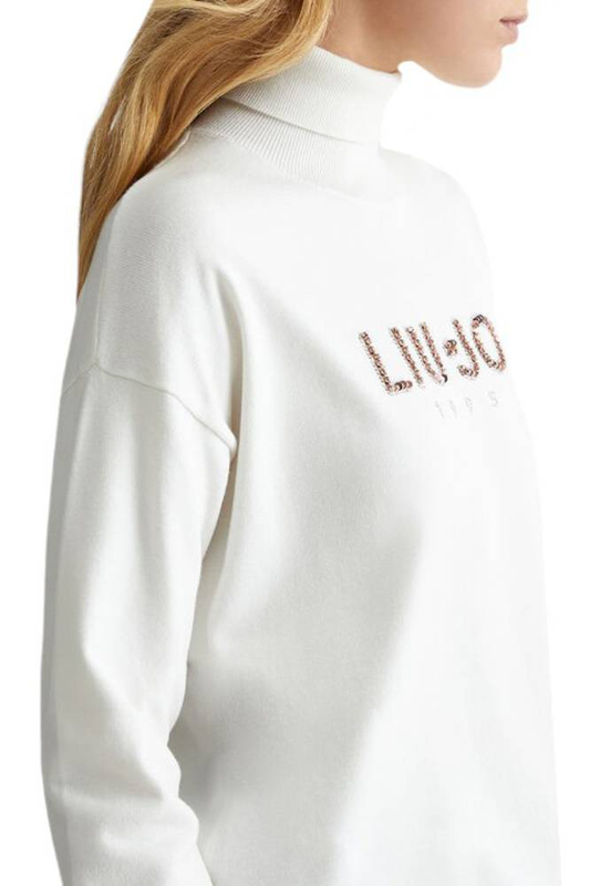 Product image: Turtleneck with logo and rhinestones-null