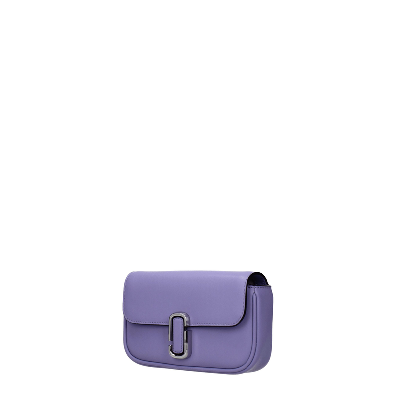 Purple leather crossbody bag-null