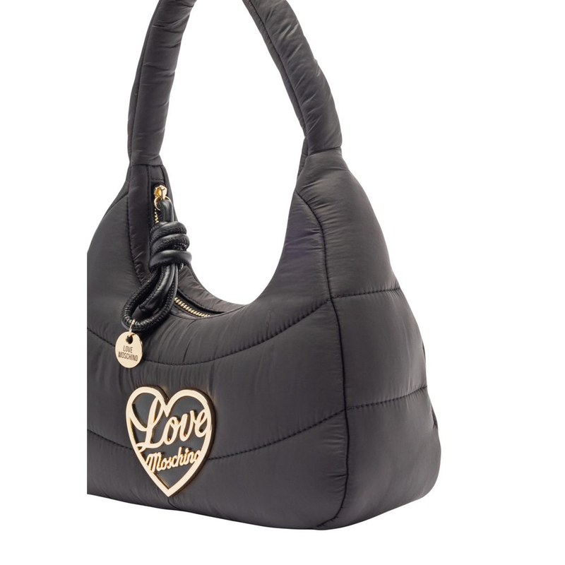 Black nylon handbag-null