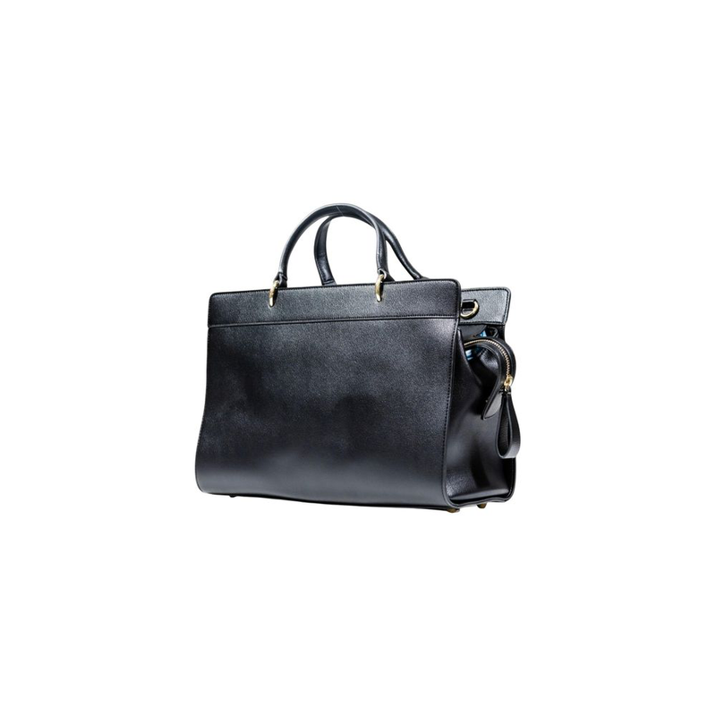 Black polyester handbag-null