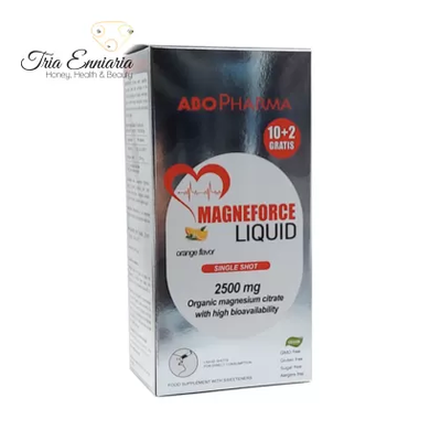 Magnesium 1000 liquid with orange flavor, 12 sticks x 200 mg, abo pharma, , medium