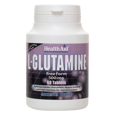 Health aid l- glutamine 500mg x 60 tablets