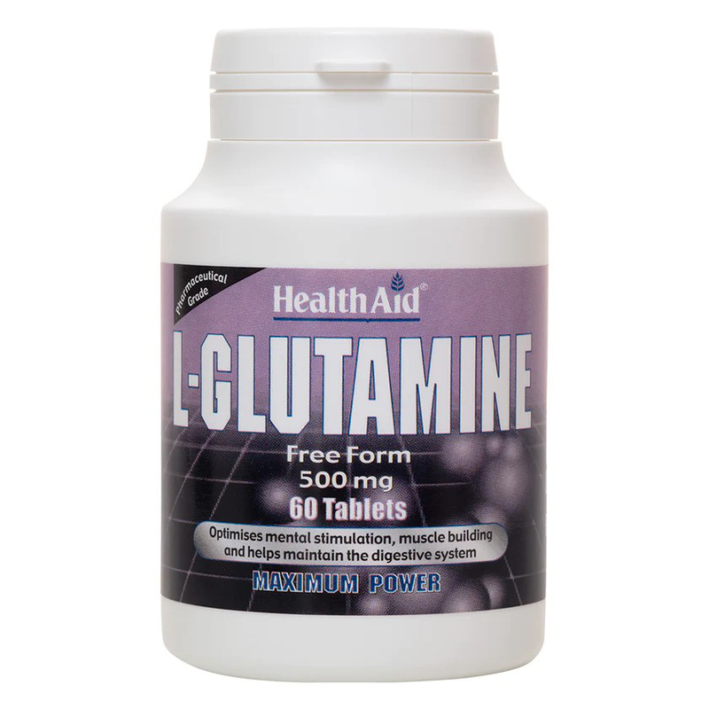 Health aid l- glutamine 500mg x 60 tablets, , medium image number null