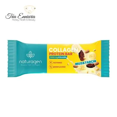 Collagen protein bar with 5000 mg collagen and banana, 36 g, naturagen, , medium