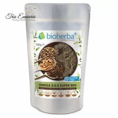 Omega 369, mix of chia, hemp and flaxseed, 150 g, bioherba