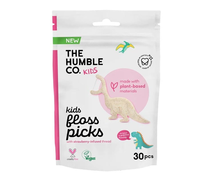 The humble co. Floss picks kids plant based materials, , medium-null
