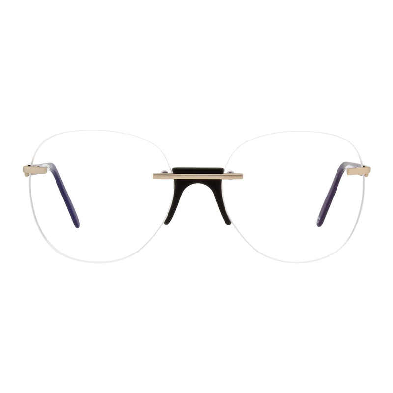 Black metal glasses (frames)-null