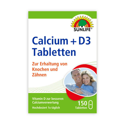 Sunlife calcium + vit d3 150tablets