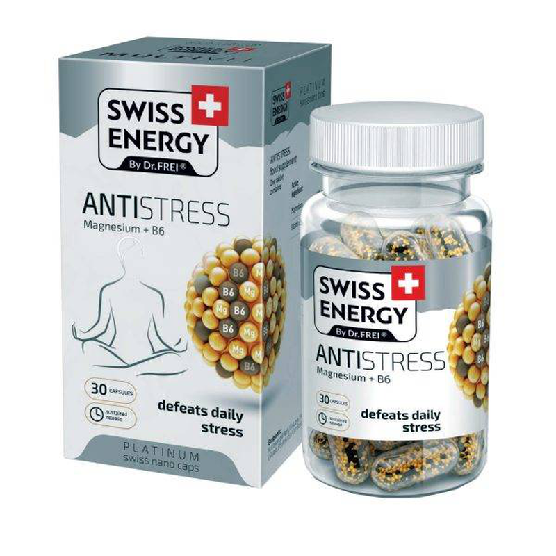 Swiss energy antistress with magnesium and vitamin b6 x 30 capsules - defeats daily stress, , medium-null