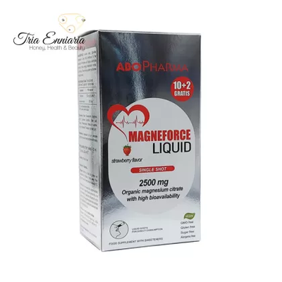Magnesium 1000 liquid with strawberry flavor, 12 sticks x 200 mg, abo pharma, , medium