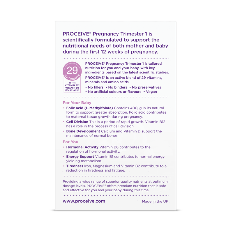Product image: Proceive- pregnancy trimester 1 caps 60 0-12weeks-null