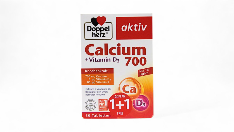 Doppelherz calcium 700 + vitamin d3, 30 tablets, 66,5G, food supplement, , medium-null