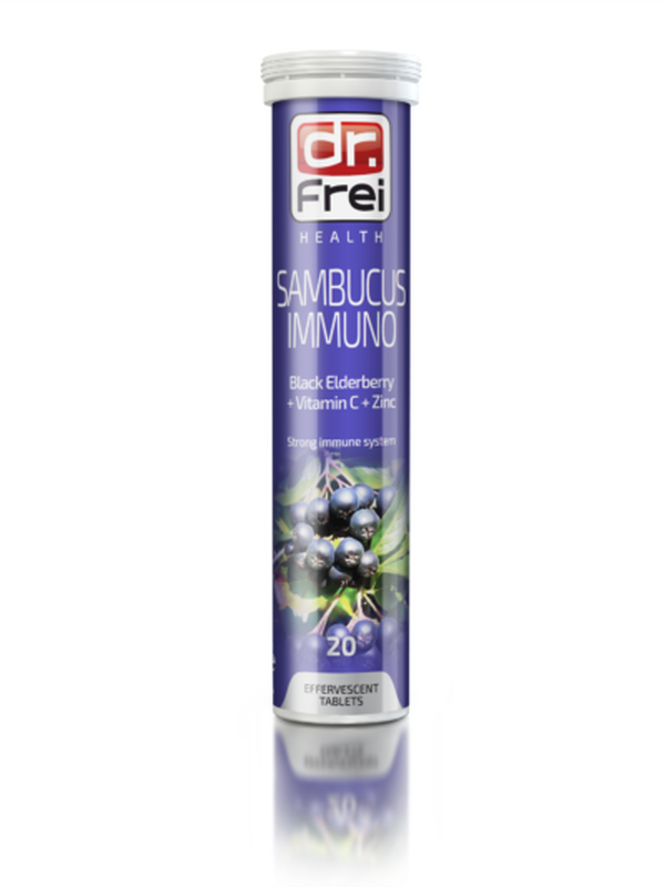Dr frei sambucus immuno black elderberry + c + zinc 20effervescent tablets, , medium-null