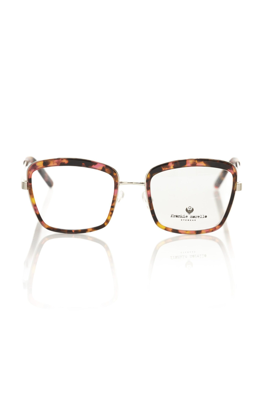 Red metallic women's eyeglass frame-null