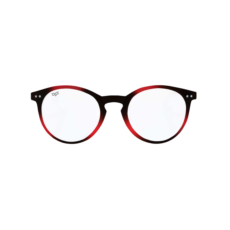 OJO reading glasses red black round with uv420 blue block 1.75, , medium-null