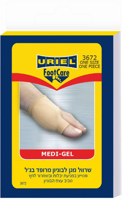 Uriel foot care medi gel bunion sleeve gel padded 3672 1pc, , medium