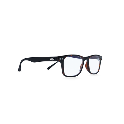 OJO reading glasses shell brown square with uv420 blue block lenses 2.5, , medium