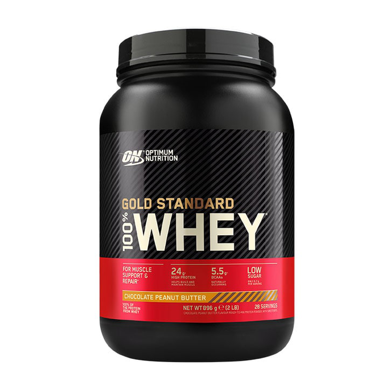 Optimum nutrition gold standard 100% whey protein chocolate peanut butter 896g-null