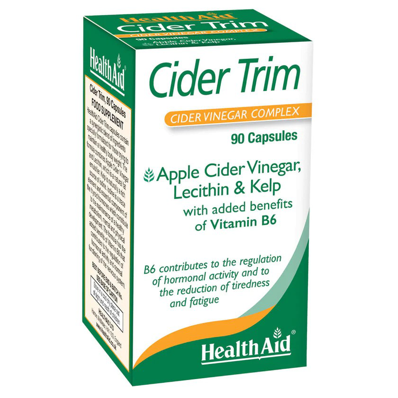 Product image: Health aid cider trim x 90 tablets - apple cider vinegar, lecithin & kelp for the achivements of weight loss, , medium-null
