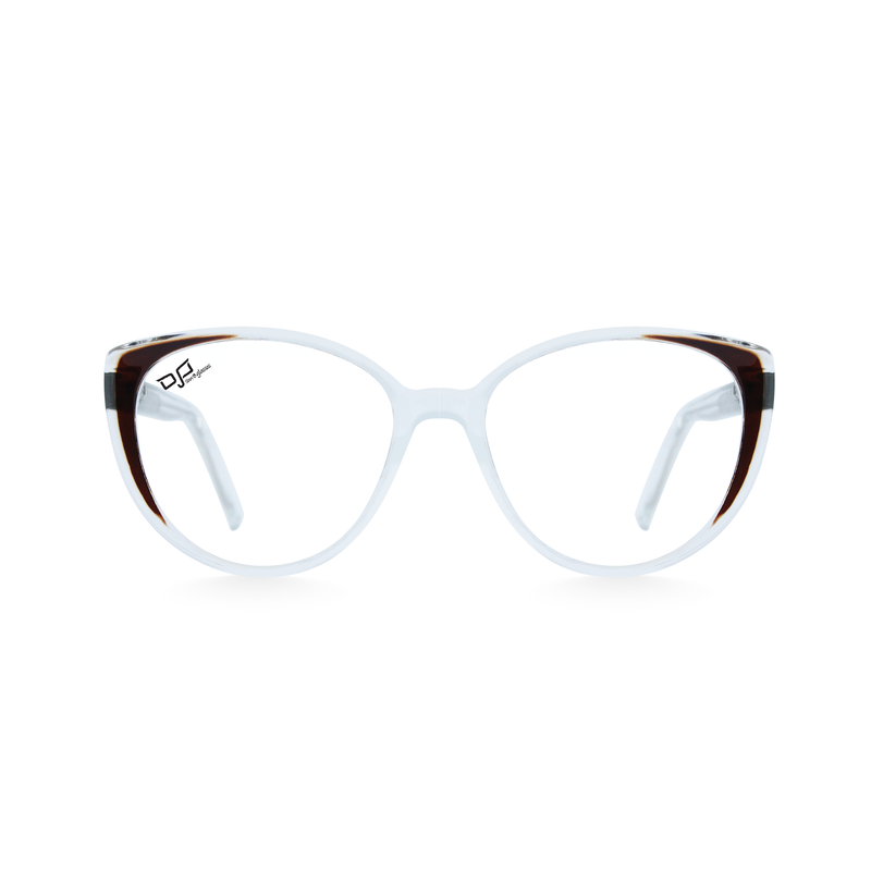 OJO personal style cat eye clear with tortoise frame and temples with demo lenses, , medium-null