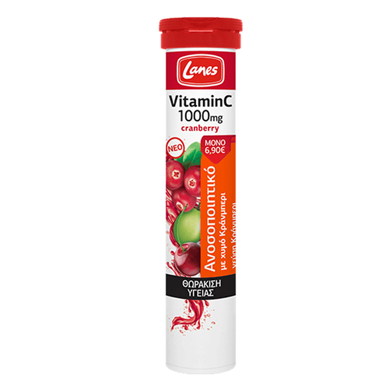 Lanes vitamin c 1000mg+ cranberry, helps to enhance immune system during winter. 20 effervescent tablets with cranberry flavor, , medium-null
