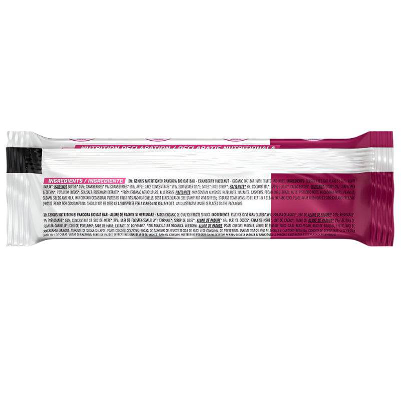 Pandora oat bar 50g (hazelnuts and cranberries), Genius nutrition, , medium-null