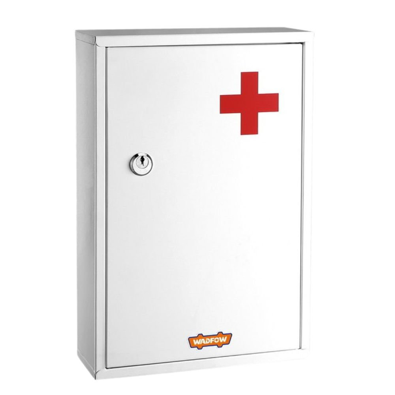 Product image: Wadfow μεταλλικό ιατρικό ντουλάπι τοίχου με ράφια & κλείδωμα 32×21.5×8.5cm (wyyx4501), , medium-null