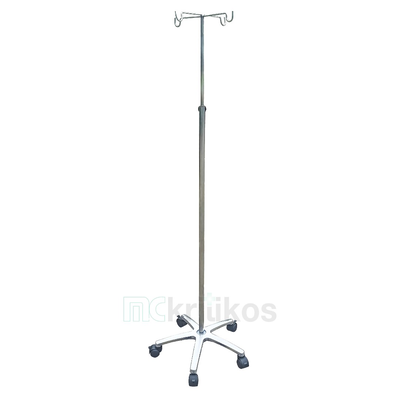 I.v stand with aluminum base (4 hangers), , medium