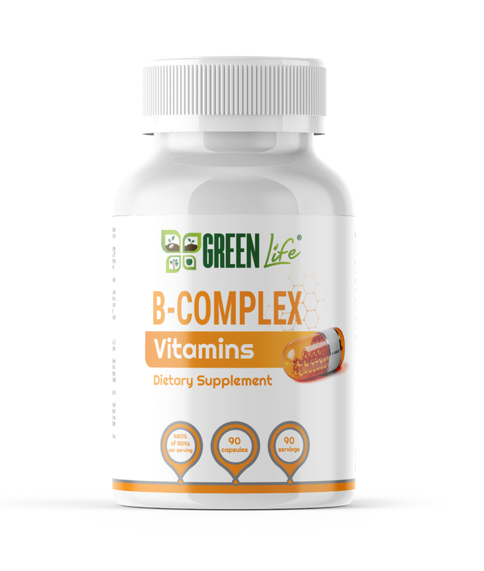 Green life b-complex vitamins &ndash; daily energy & vitality support, 90caps, , medium-null