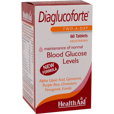 Health aid diaglucoforte x 60 veg tablets - maintenance of normal blood glucose levels, , medium