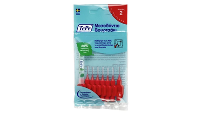 Tepe interdental brushes red 2 (0.5mm) 8pcs, , medium