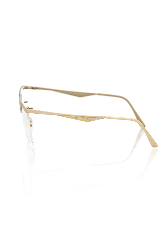 Brown metallic women's eyeglass frame-null