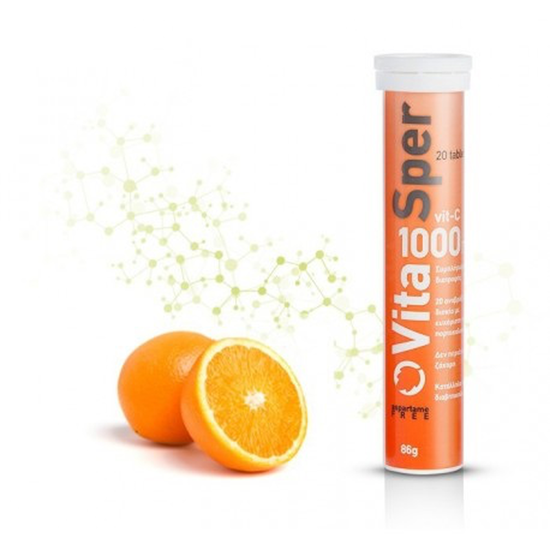 Vita sper vitamin c (orange) 20 effervescent tablets 1000mg, , medium-null