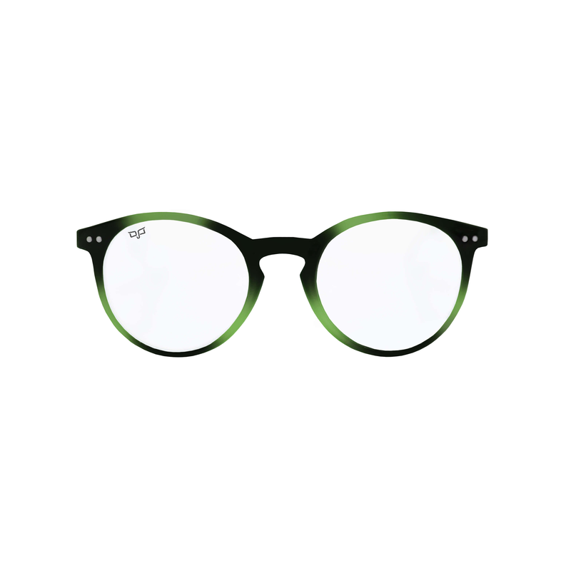 OJO reading glasses round green black with uv420 blue block 3.00, , medium image number null