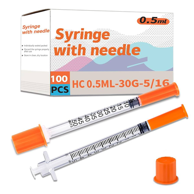 Mic sterile syringe, syringe, 0.5ml x 30g, , medium