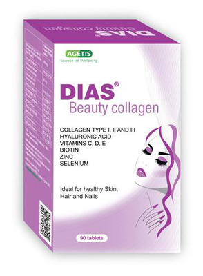 Agetis dias beauty collagen x 90 tablets - ideal for healthy skin, hair & nails, , medium