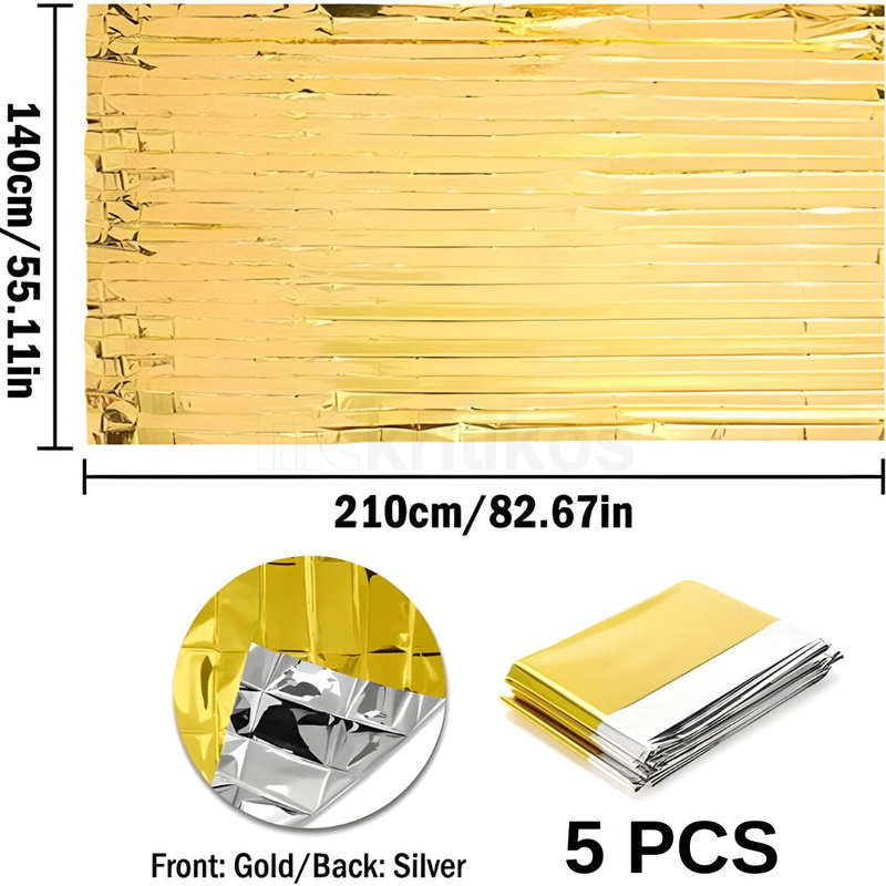 Emergency thermal blankets 5pcs, , medium-null