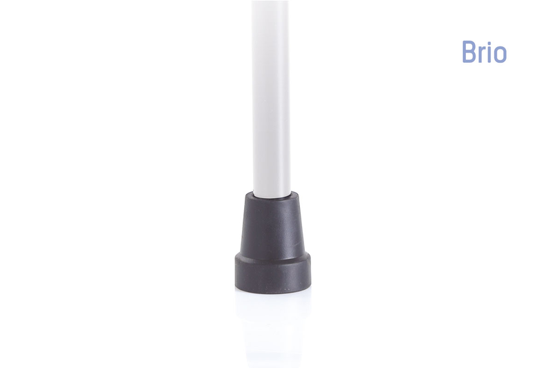 Coloured anodised aluminium walking stick, standard rubber tip – brio  rp190, , medium-null