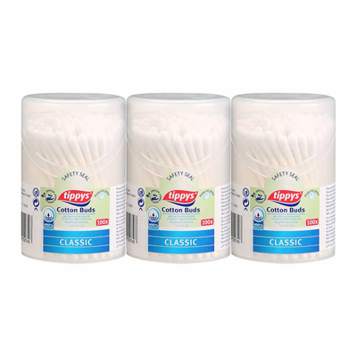 Tippys cyl cotton paper buds100s
