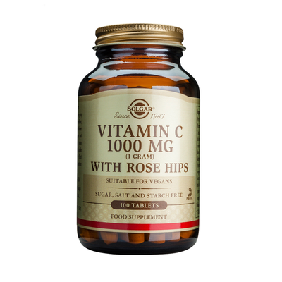 Solgar vitamin c with rosehips, tablets, 100 x 1000mg
