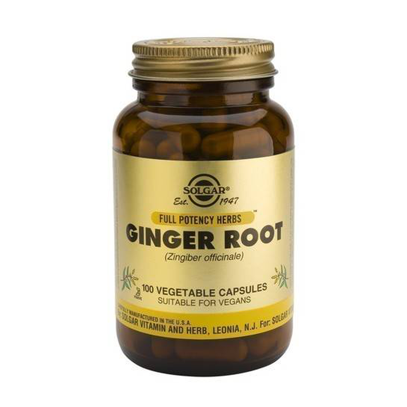 Product image: Solgar ginger root extract x 100 capsules - for the relief of digestive problems like nausea, indigestion, , medium-null