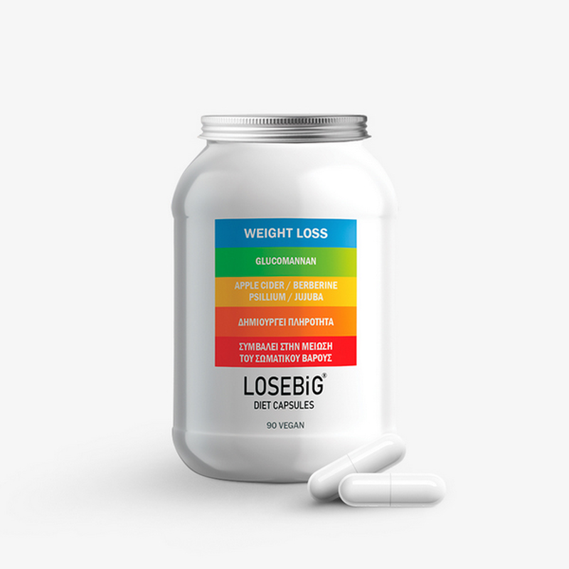 Losebig diet capsules με γλυκομαννάνη, βερβερίνη, ψύλλιο 90 caps, , medium-null